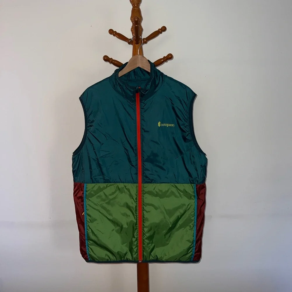 cotopaxi Teal, Green & Maroon Colorblock Packable Vest
